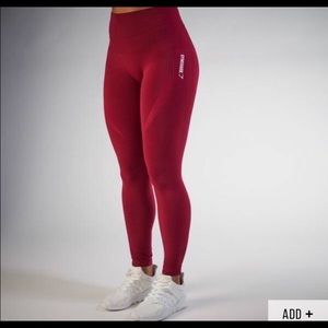 Gymshark seamless leggings beet marle l high waist